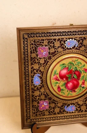 The walnut wood panel