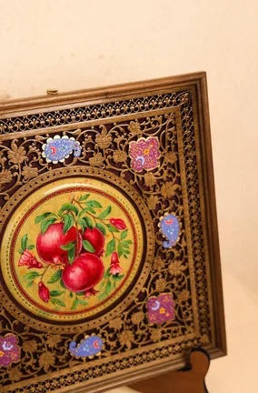 The walnut wood panel